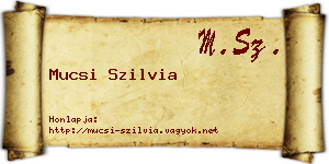 Mucsi Szilvia névjegykártya